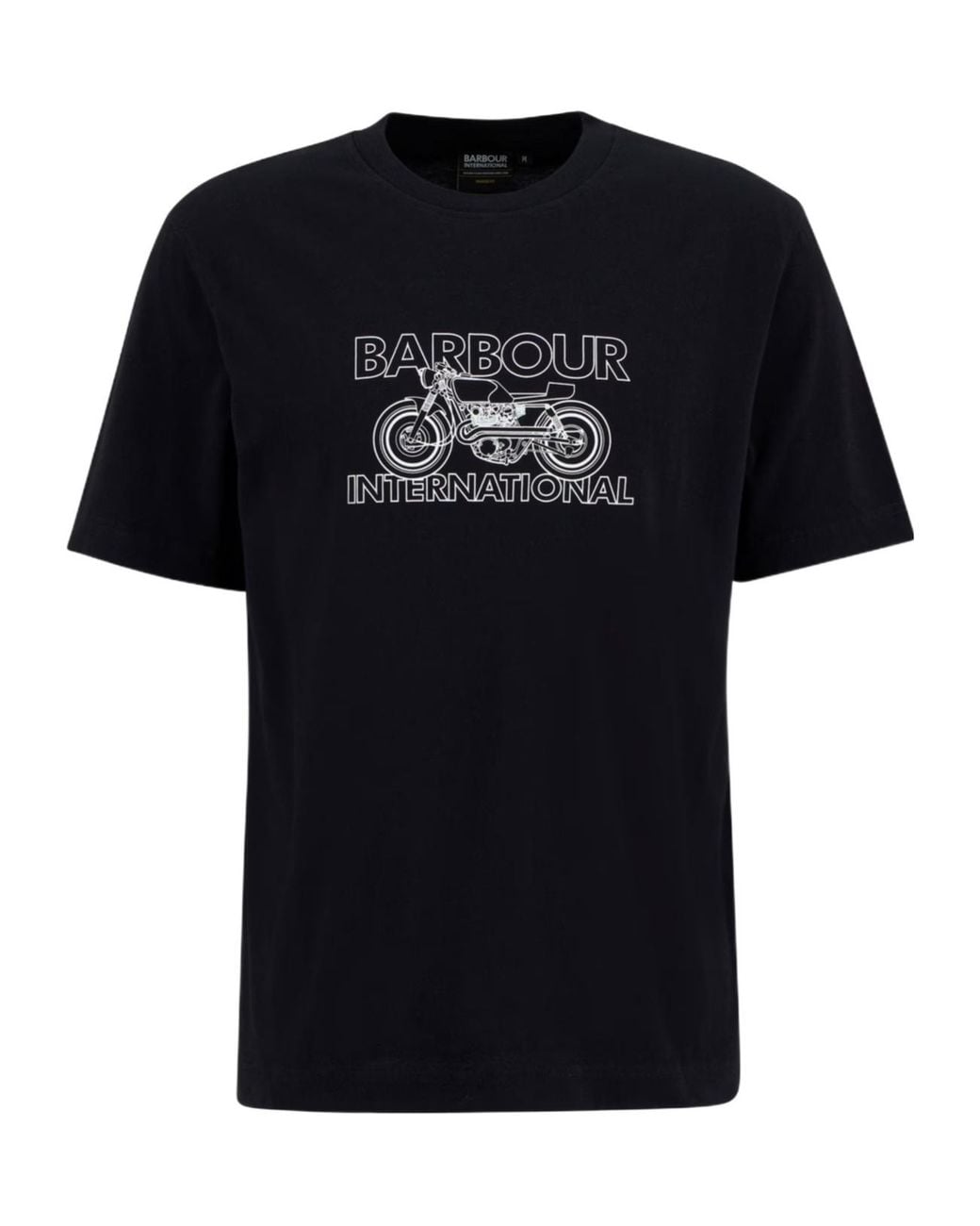 Barbour Black Motorcycle Graphic T-Shirt for men