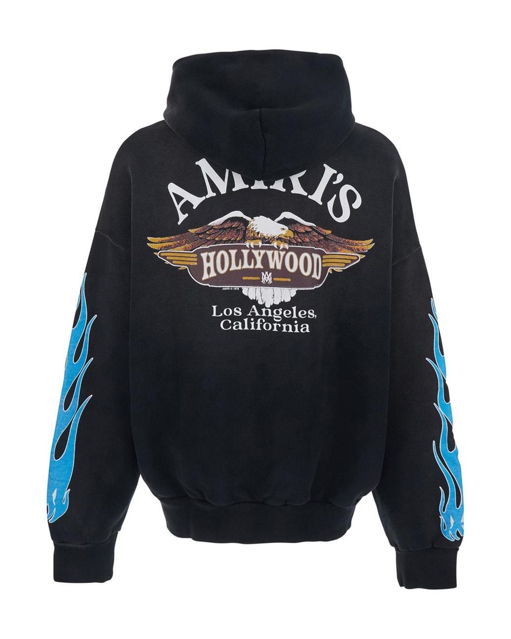Amiri Blue Ma Flames Zip Hoodie for men