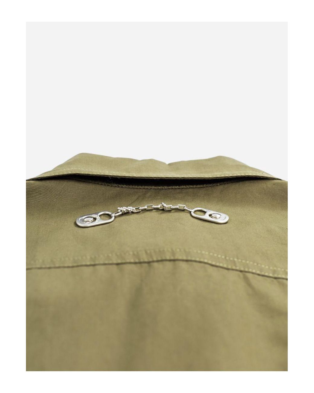 Off-White c/o Virgil Abloh Green Button-Up Long-Sleeved Shirt for men