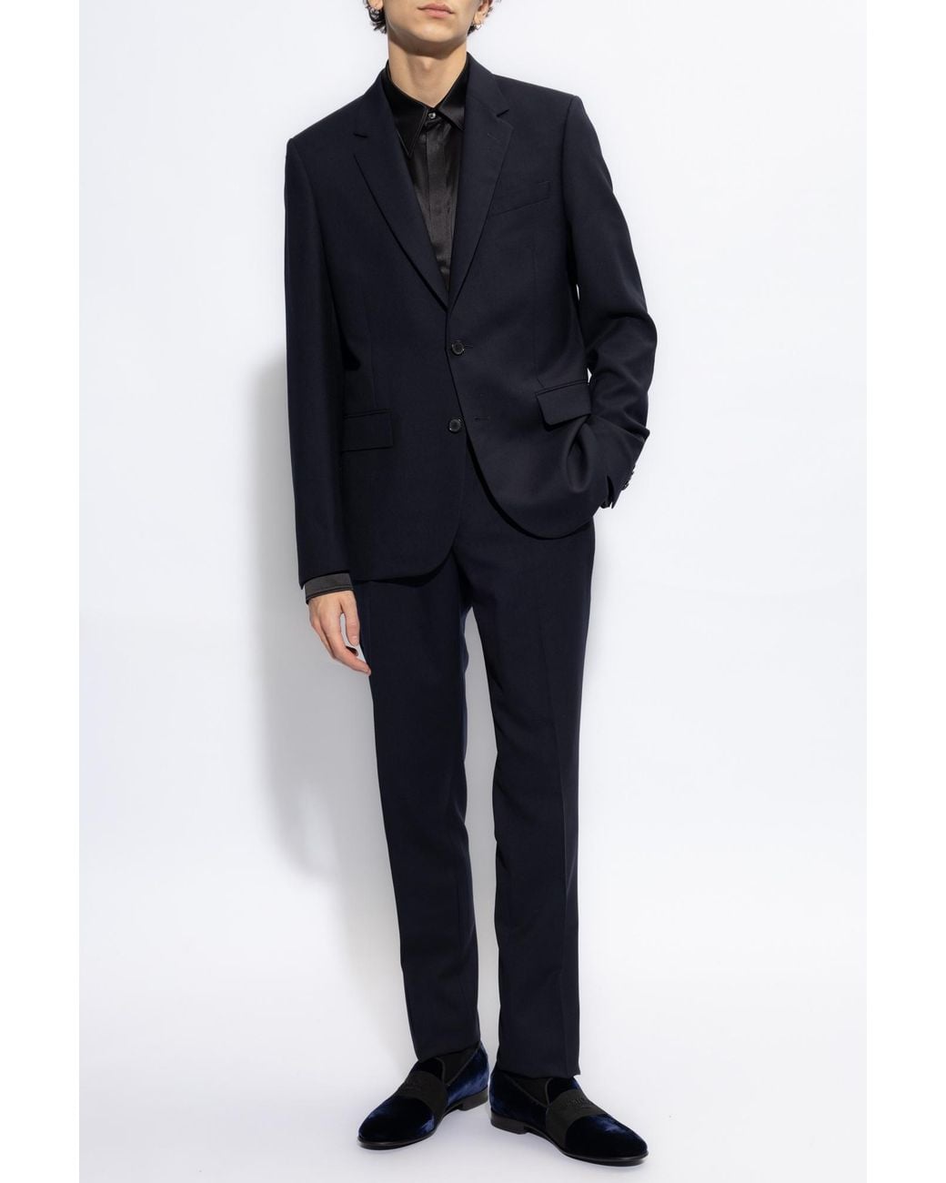 Paul Smith Blue Button-Up Long-Sleeved Suit for men