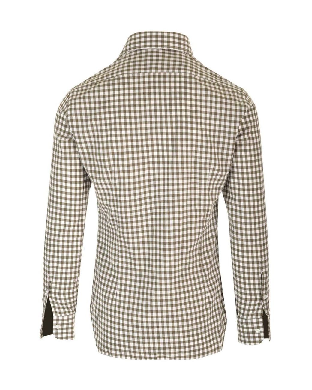Barba Napoli Multicolor Curved Hem Checked Shirt for men