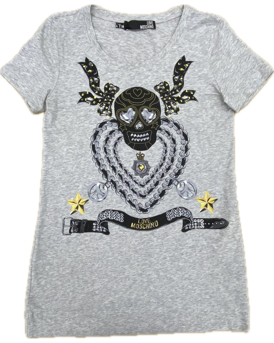 Moschino Gray Short-Sleeved T-Shirt