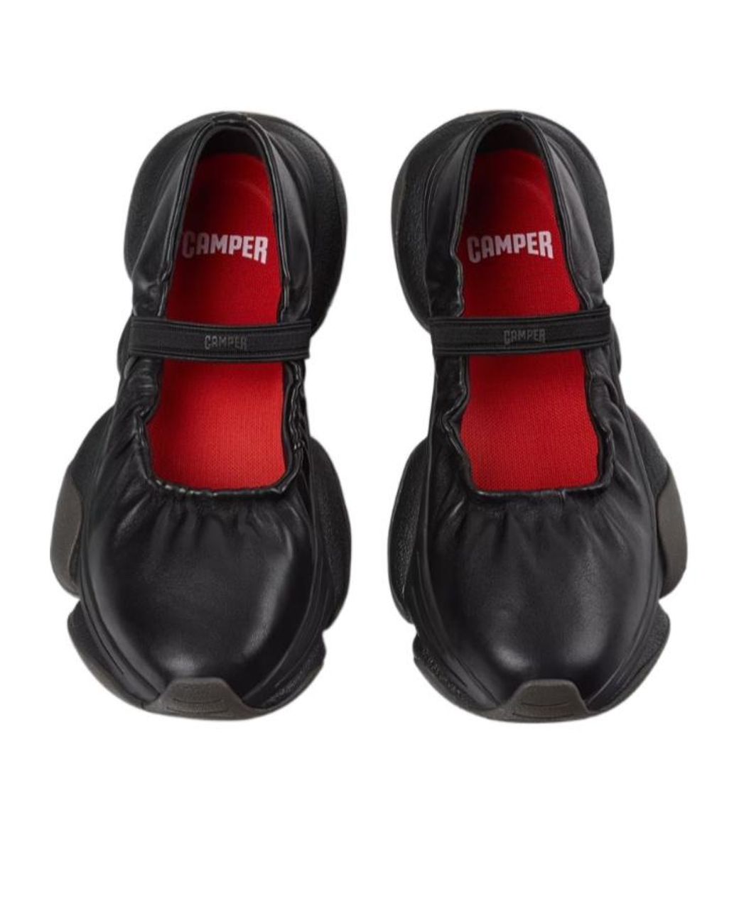 Camper Black Round Toe Slip-On Sneakers