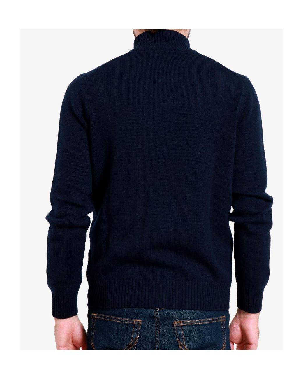 Gran Sasso Blue Zippered Knit Cardigan for men