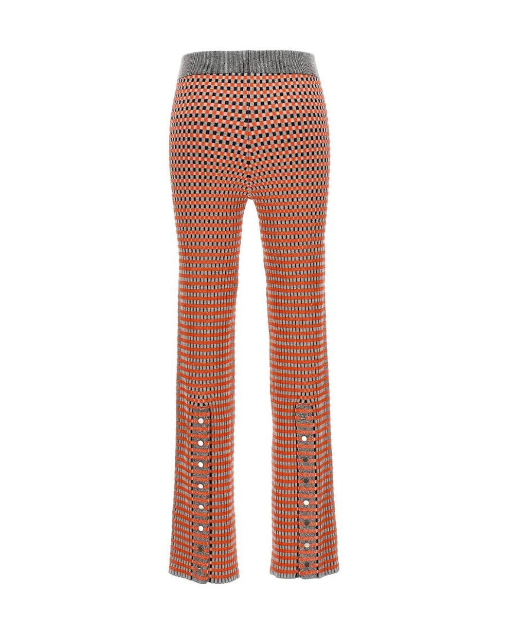 Rabanne Multicolor Check Patterned Slim Fit Trousers
