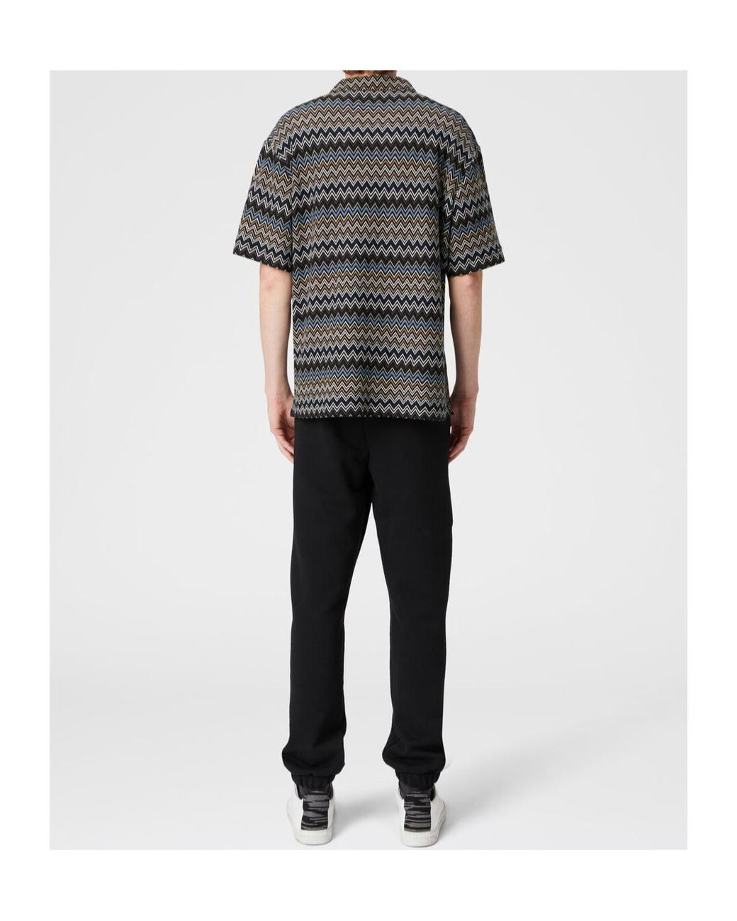 Missoni Black Zigzag Bowling Shirt for men