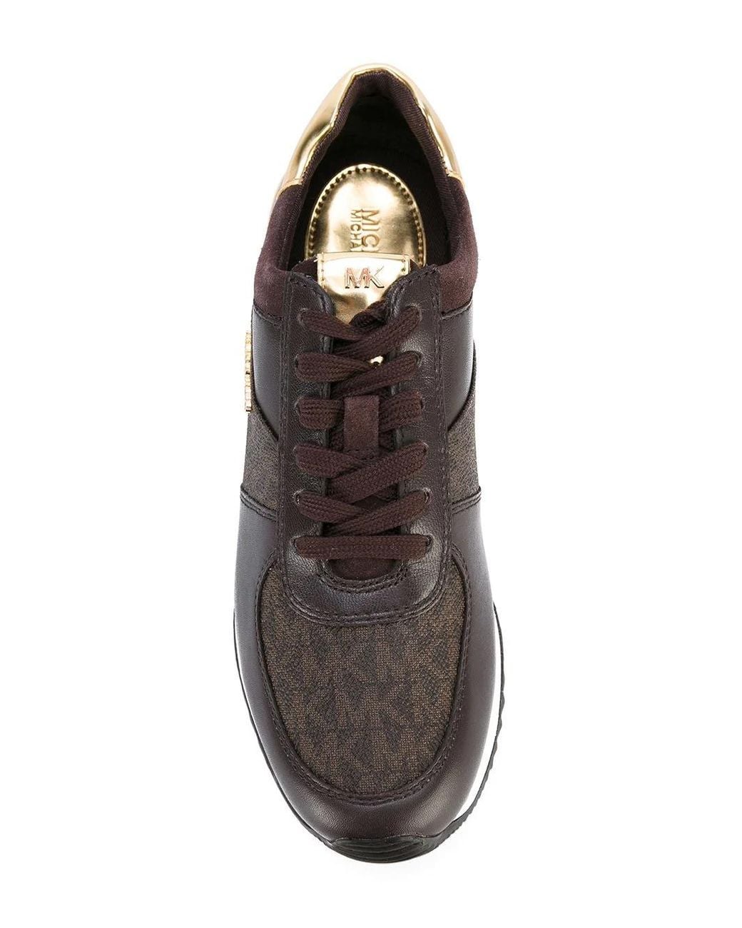 MICHAEL Michael Kors Brown Michael Kors Allie Logo Sneakers