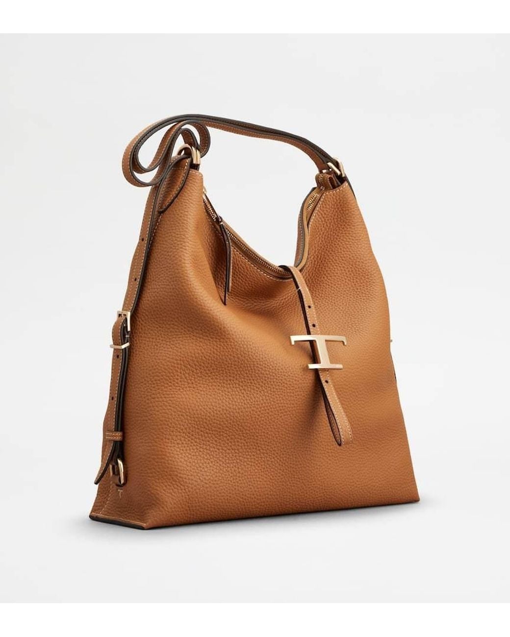 Tod's Brown T Timeless Medium Leather Shoulder Bag