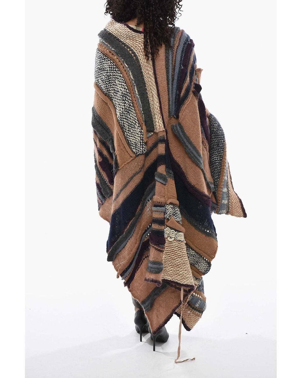 Stella McCartney Black Multi-Pattern Cape