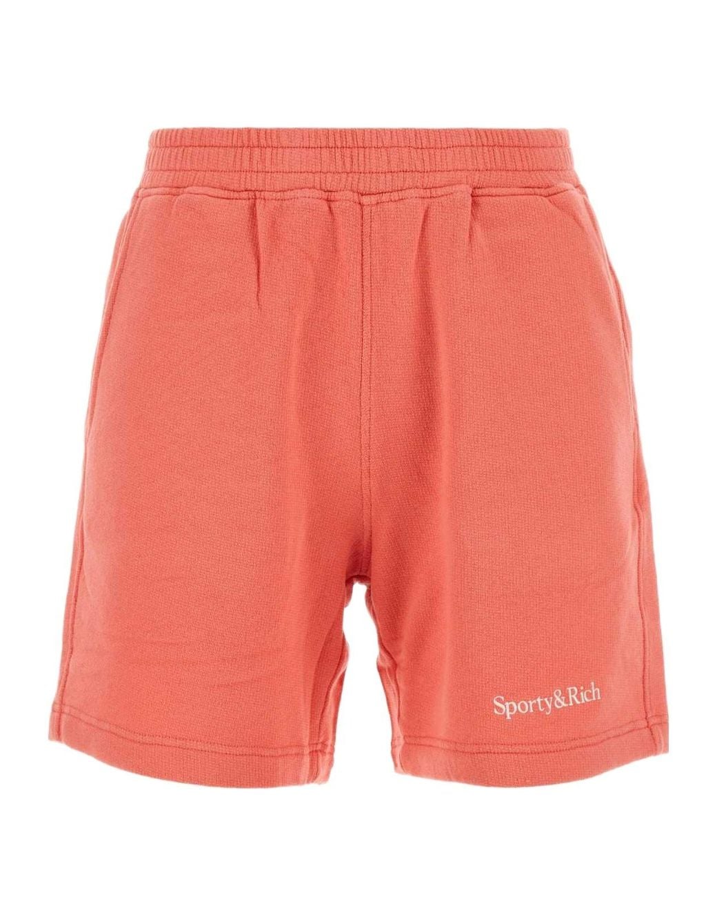 Sporty & Rich Logo-Embroidered Elasticated Waistband Shorts