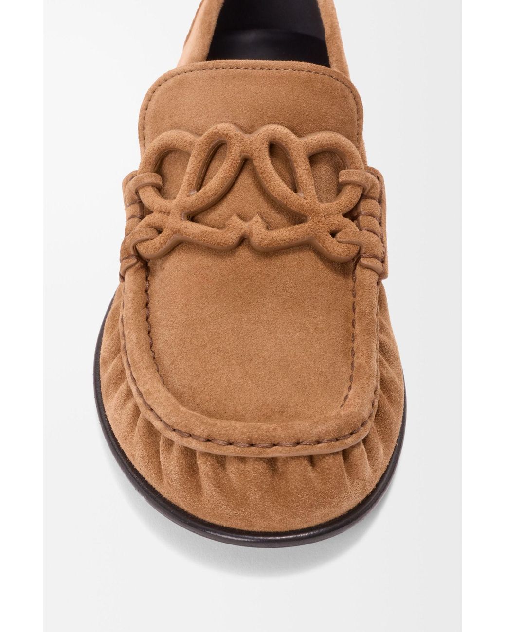 Loewe Brown Round-Toe Loafers
