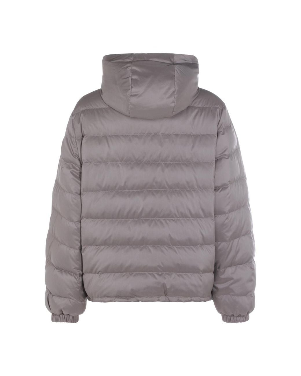 Miu Miu Brown Down Technical Pongé Puffer Jacket