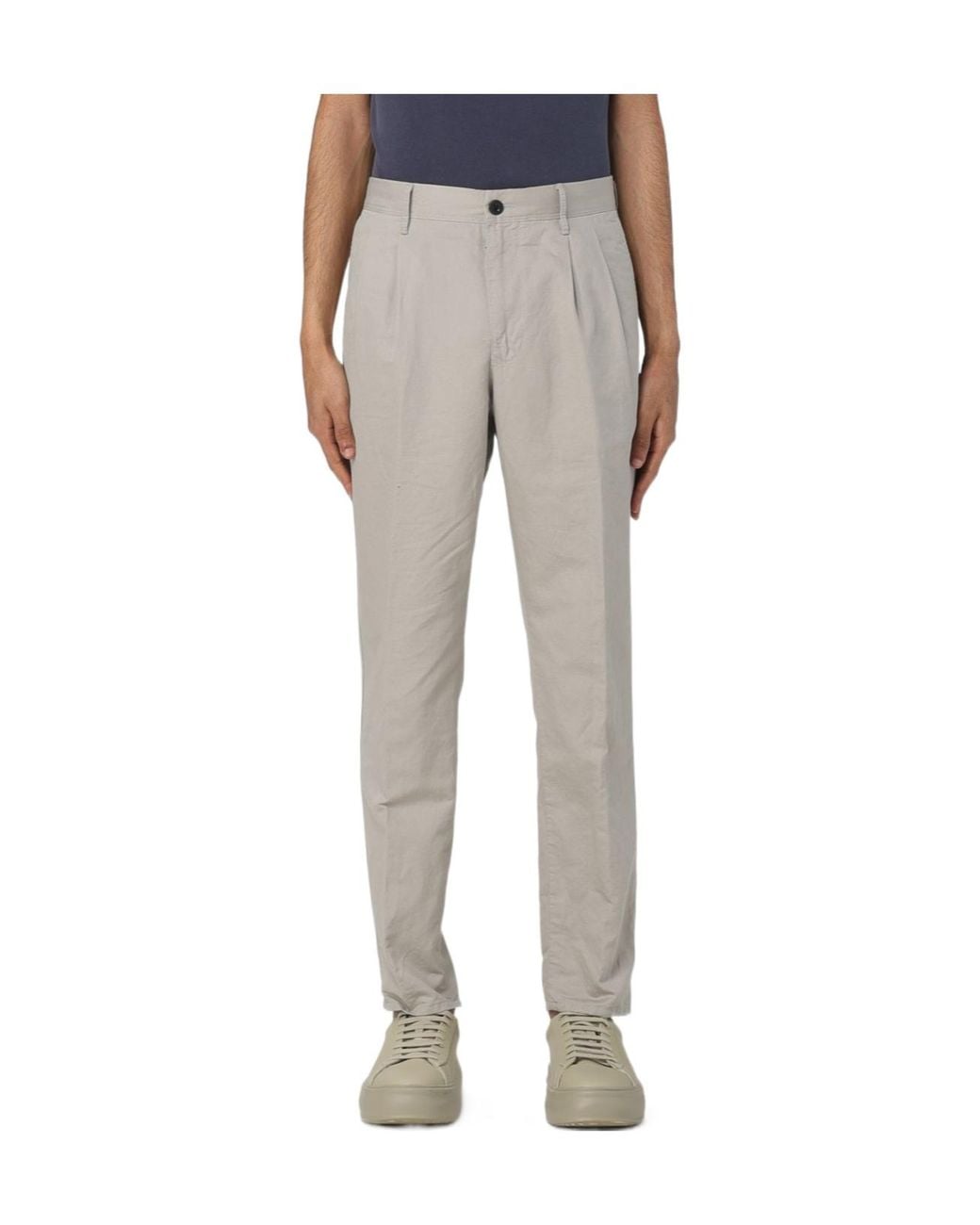 Incotex Gray Straight Leg Trousers for men
