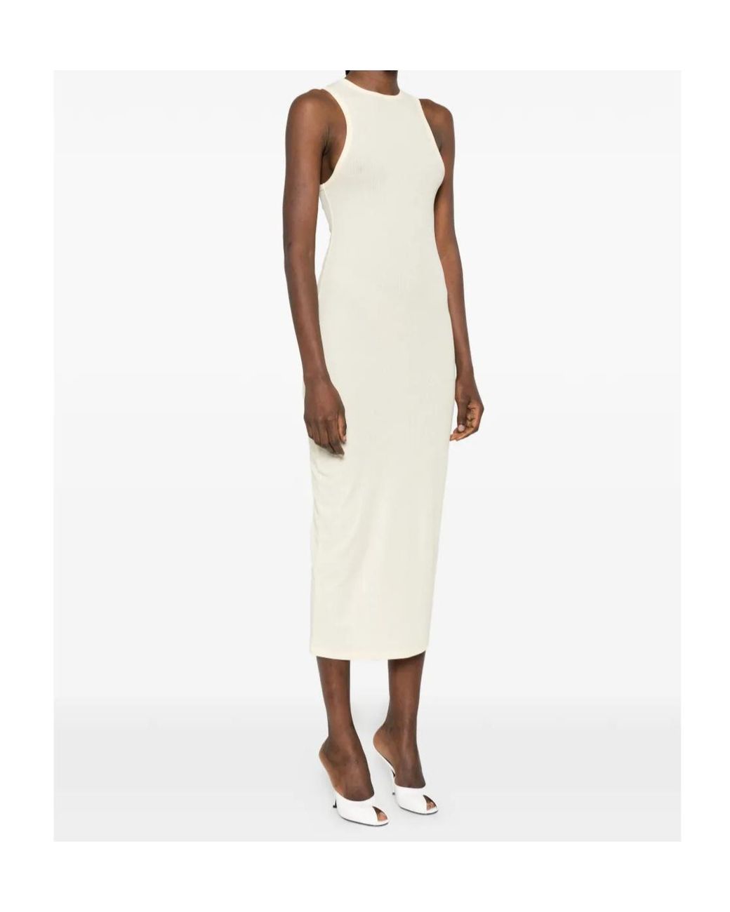 Wardrobe NYC White Racer Dress
