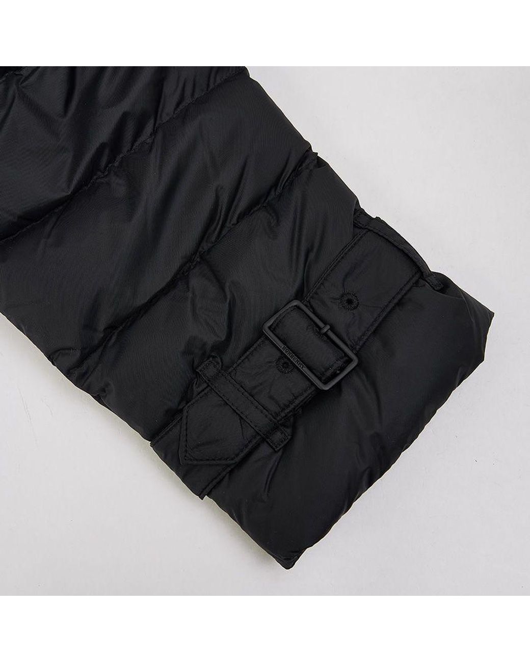 Burberry Black Short Nylon Hooded Puffer Coat
