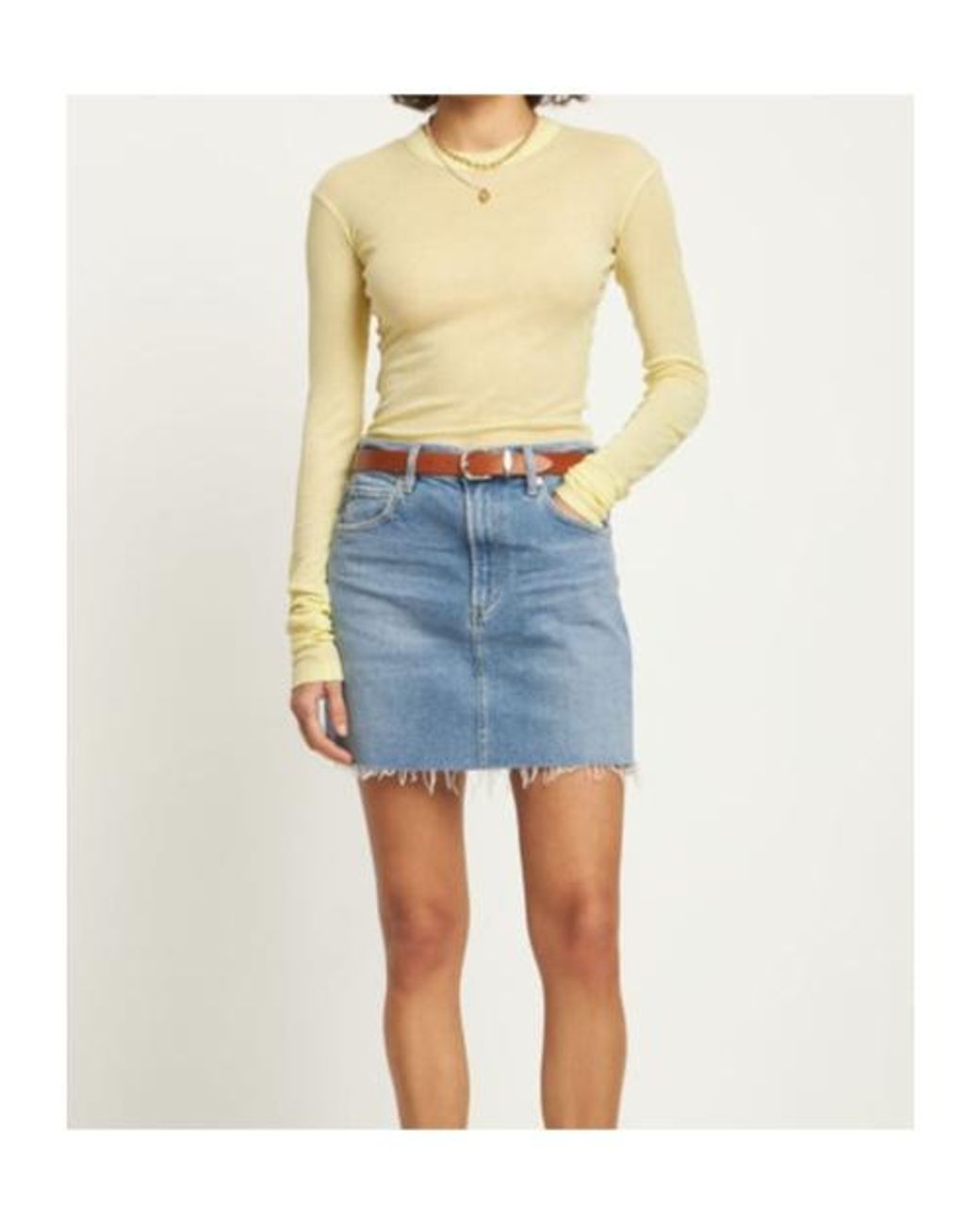 Citizens of Humanity Blue Beatnik Cotton Denim Mini Skirt