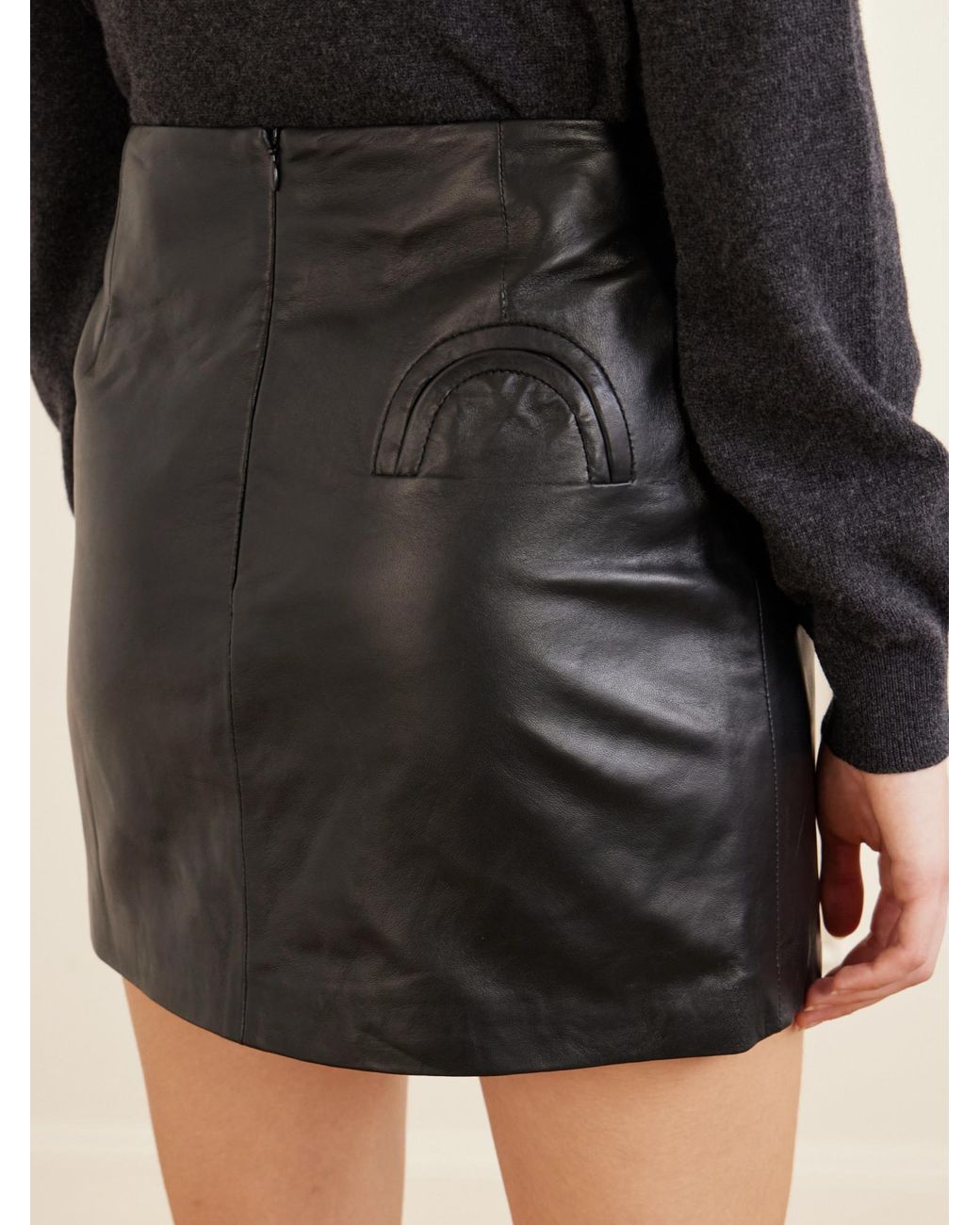 Blazé Milano Black Leather Mini Skirt
