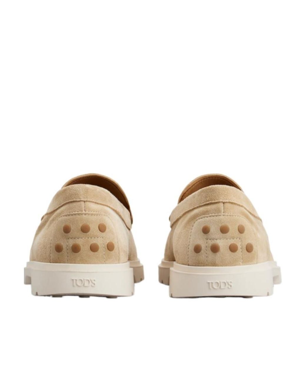 Tod's Natural Round Toe Slip-On Loafers for men