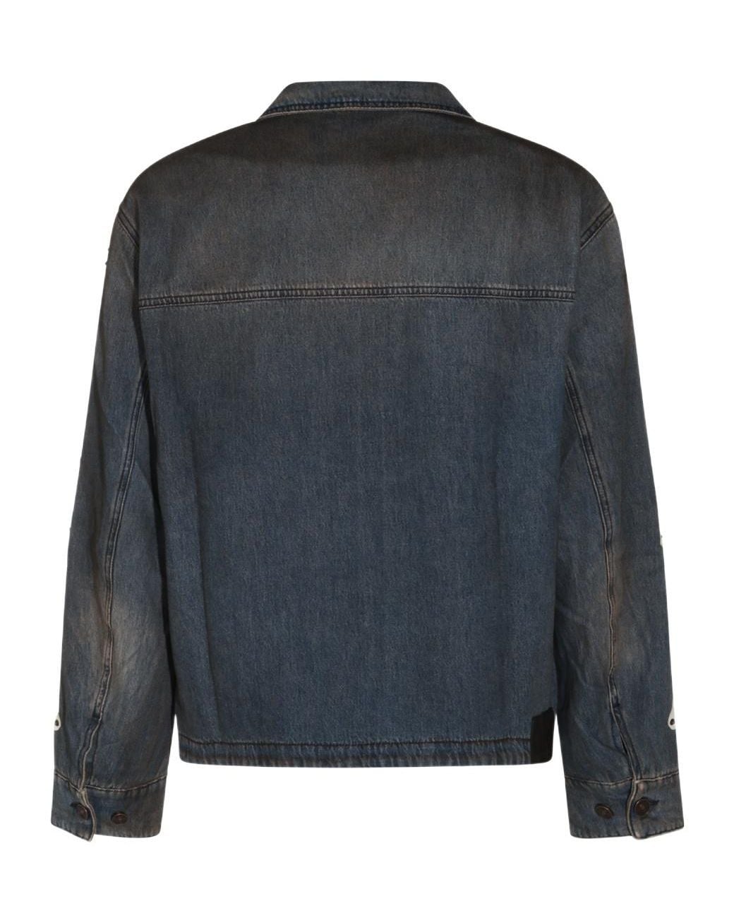 Amiri Black Logo Detail Denim Jacket for men