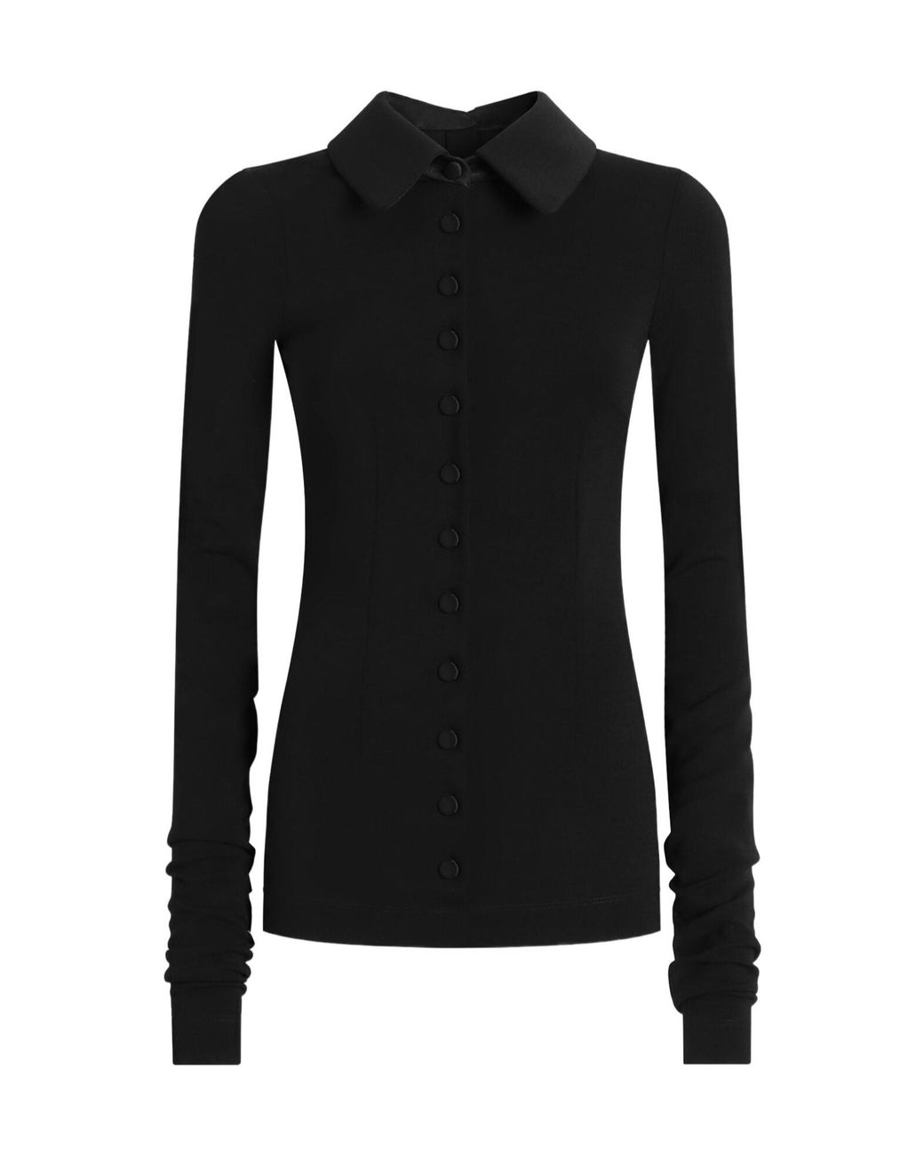 Dolce & Gabbana Black Wool Jersey Blouse