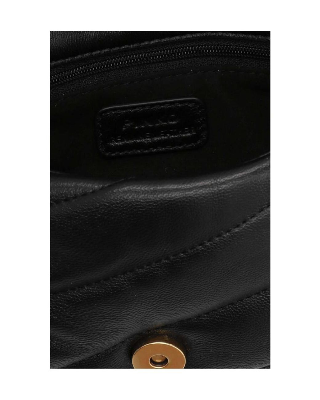 Pinko Black Love Baby Puff Quilted Crossbody Bag