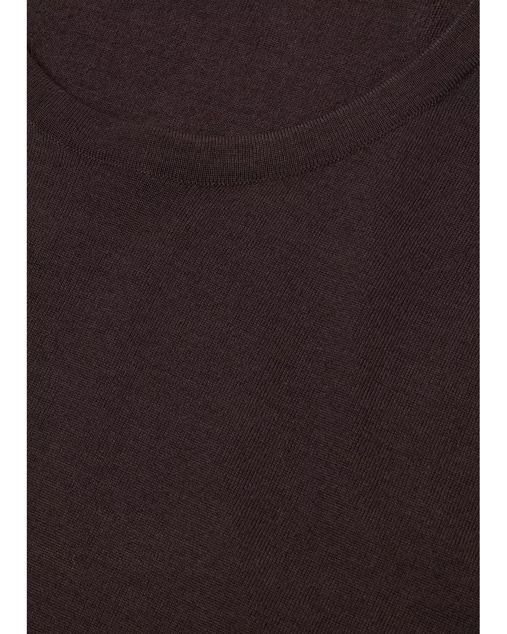 Loro Piana Black Short-Sleeved Crew Neck Crafted for men