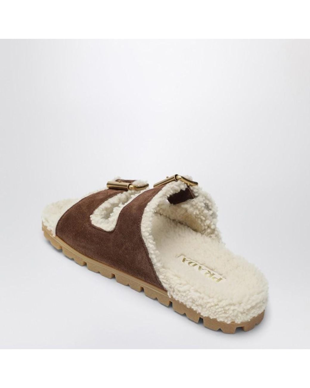 Prada Brown Sliders