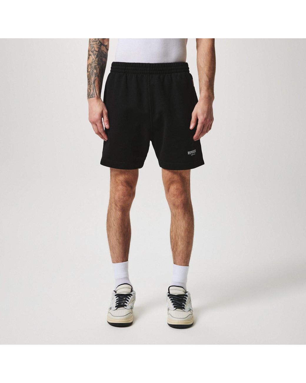 Represent Black Logo Shorts for men