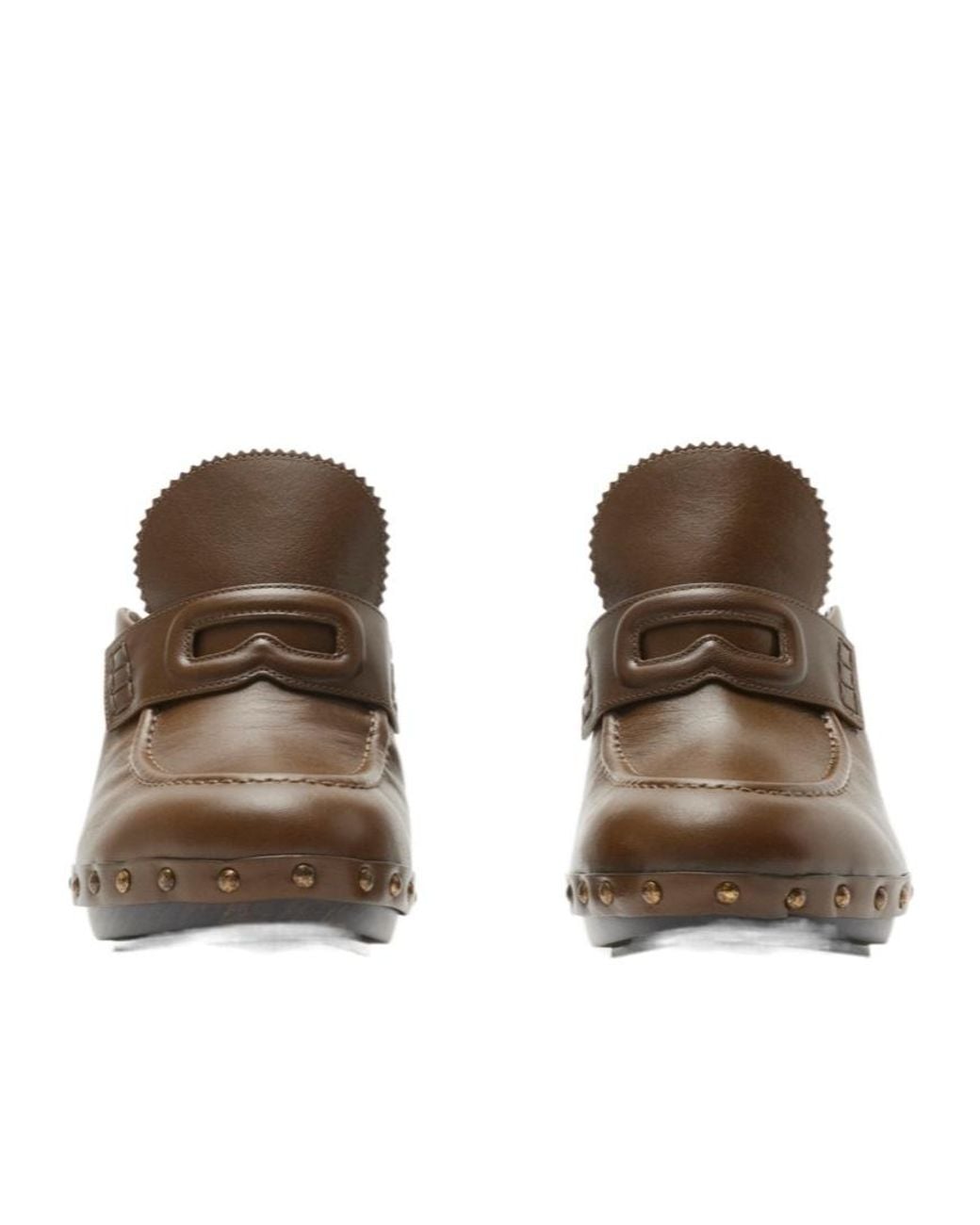 Burberry Brown Potter Stud Embellished Slip-On Mules