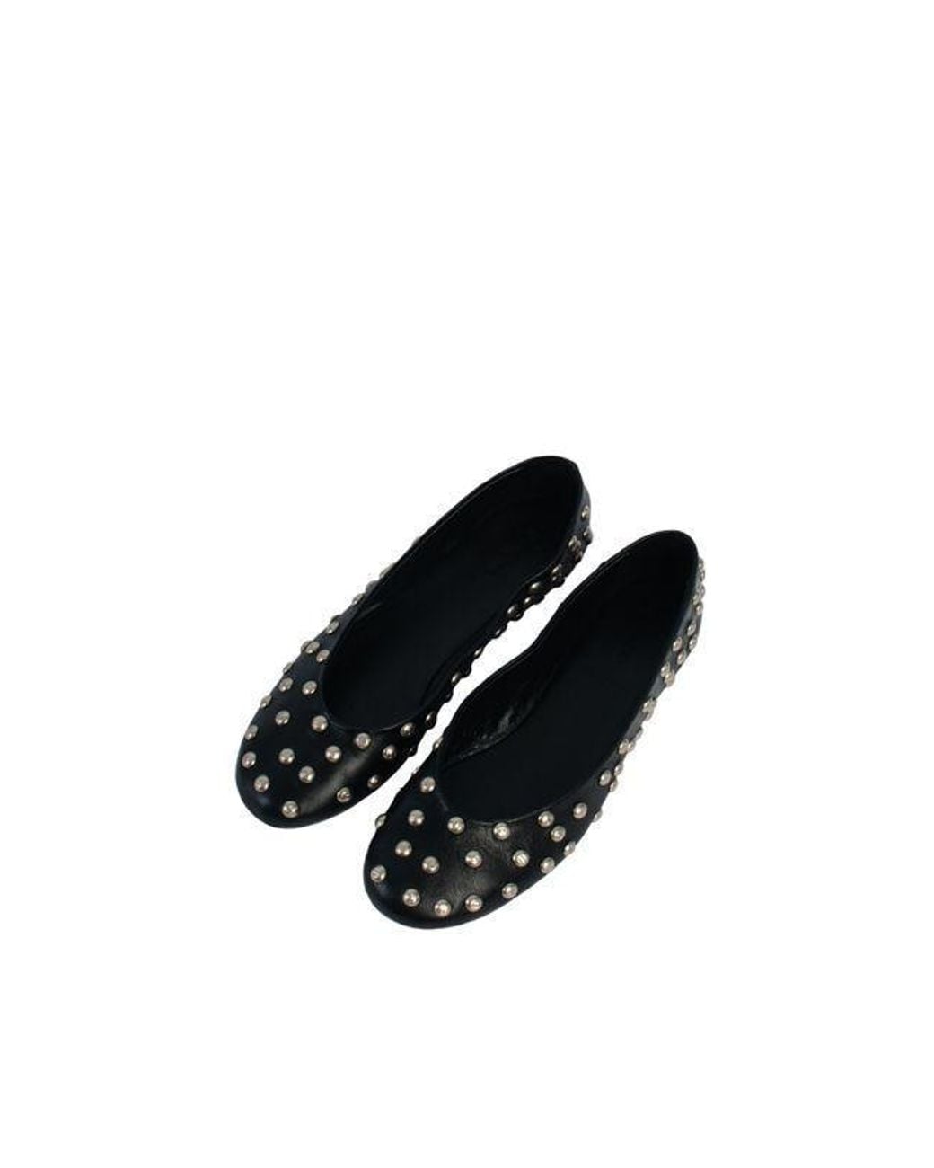 GIMAGUAS Black Bailarina Studded Flat Shoes