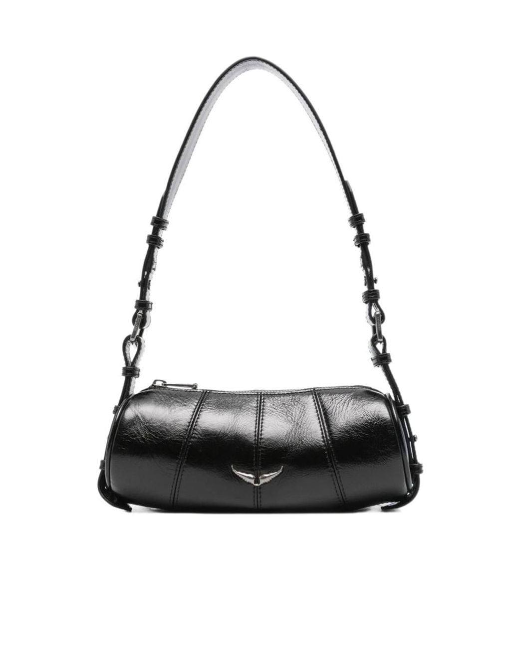 Zadig & Voltaire Black Zippered Shoulder Bag