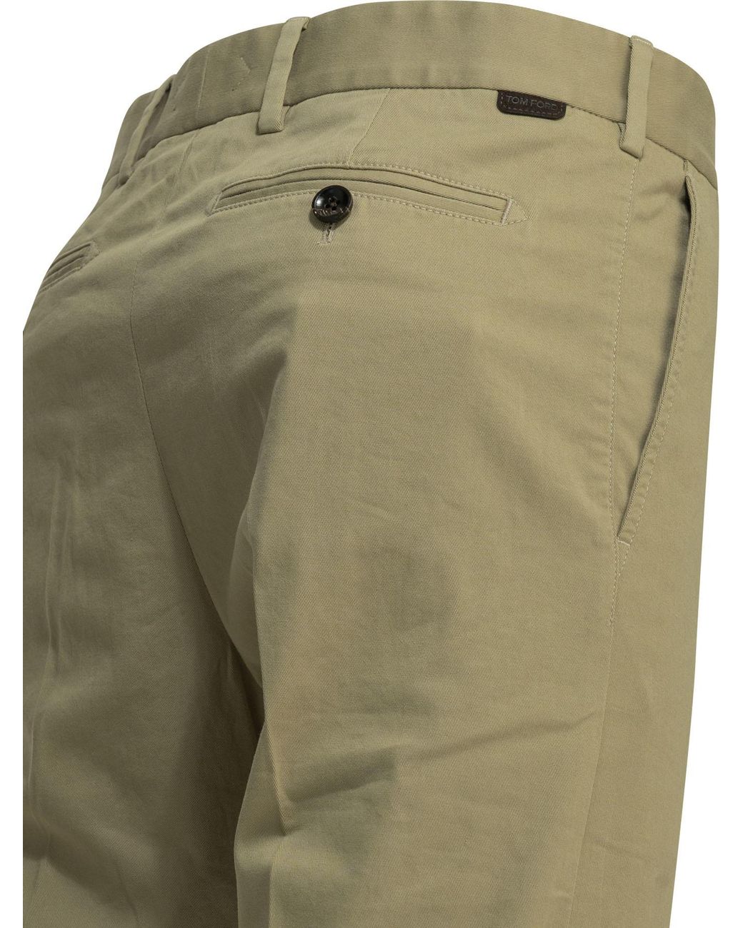 Tom Ford Green Straight-Leg Chino Pants for men