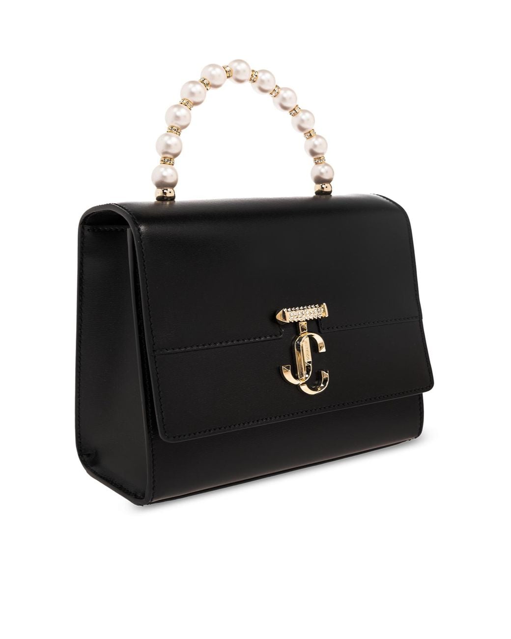 Jimmy Choo Black Small Avenue Leather Tote Bag