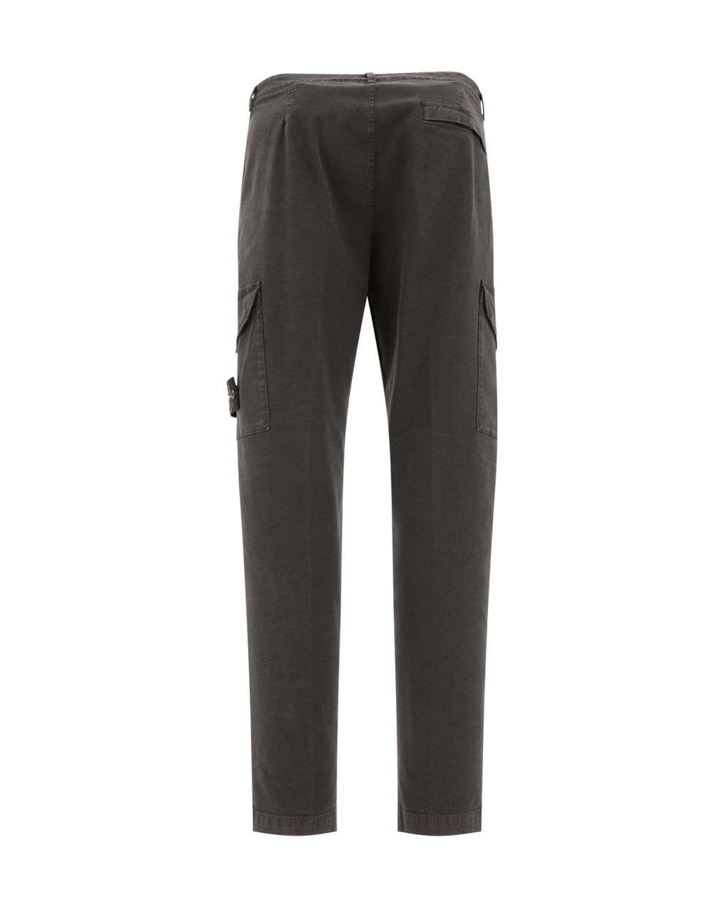 Stone Island Gray Compass-Badge Cargo Trousers for men
