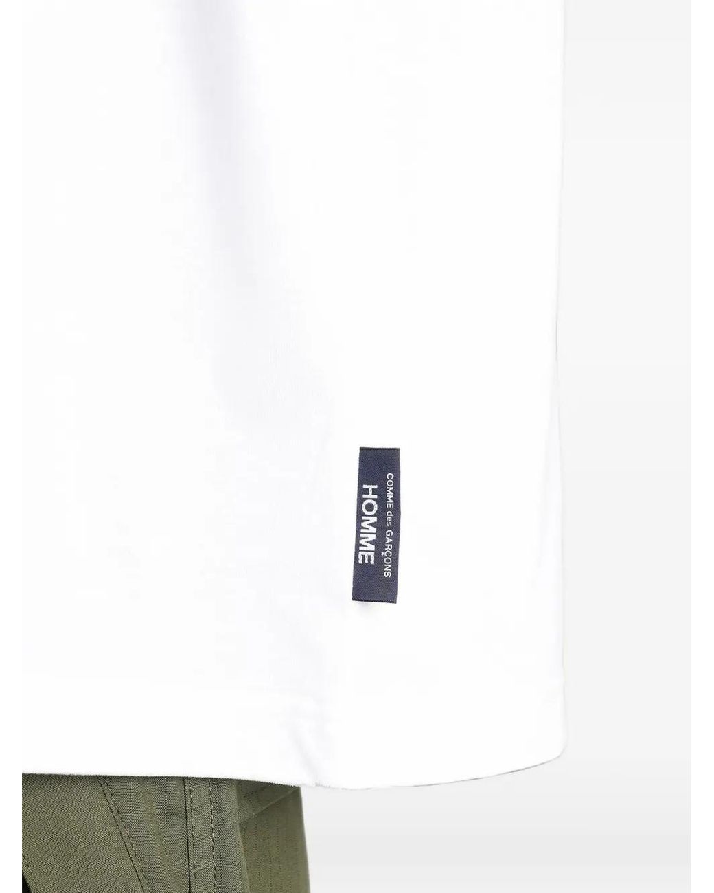 Comme des Garçons White Logo-Tag T-Shirt for men