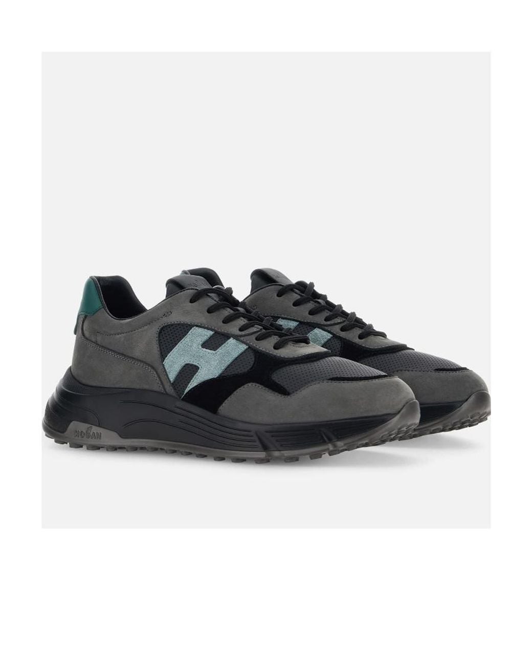 Hogan Black Hyperlight Panelled Lace-Up Sneakers for men