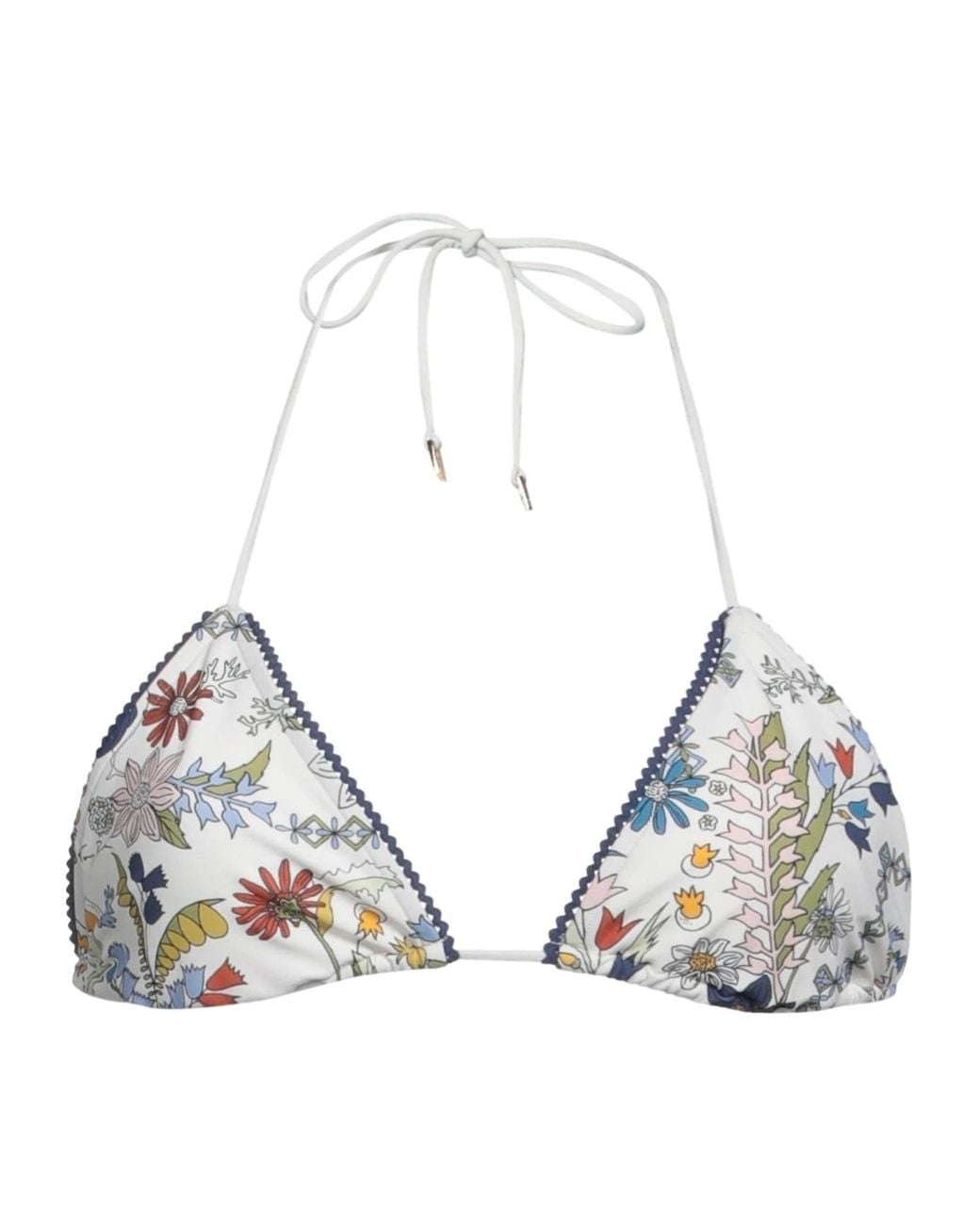 Tory Burch White Triangle Bikinis
