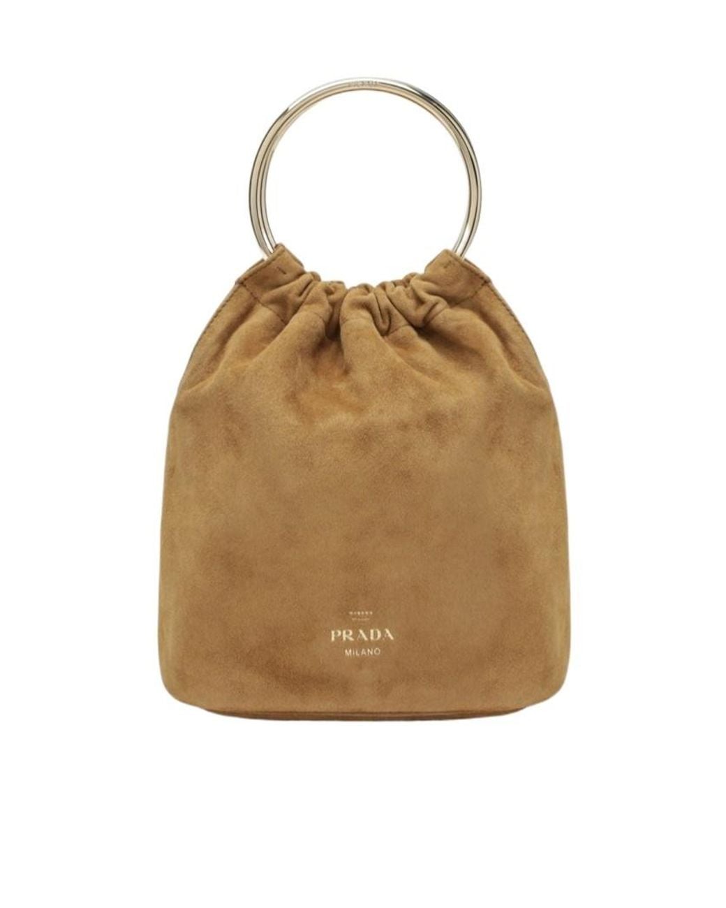 Prada Natural Logo Bucket Bag