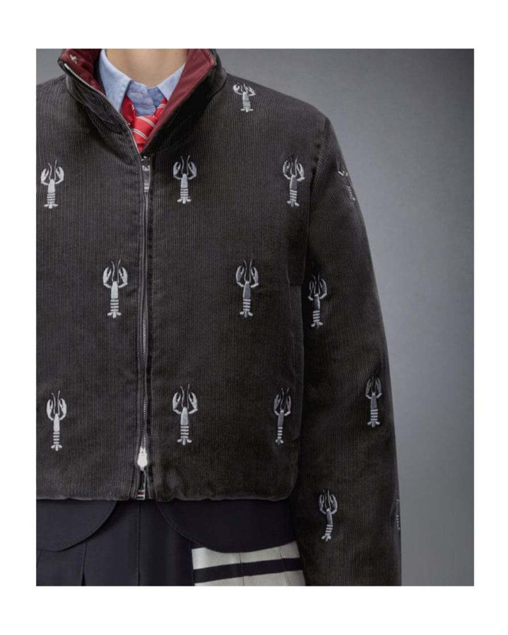 Thom Browne Black Lobster-Stitch Reversible Jacket