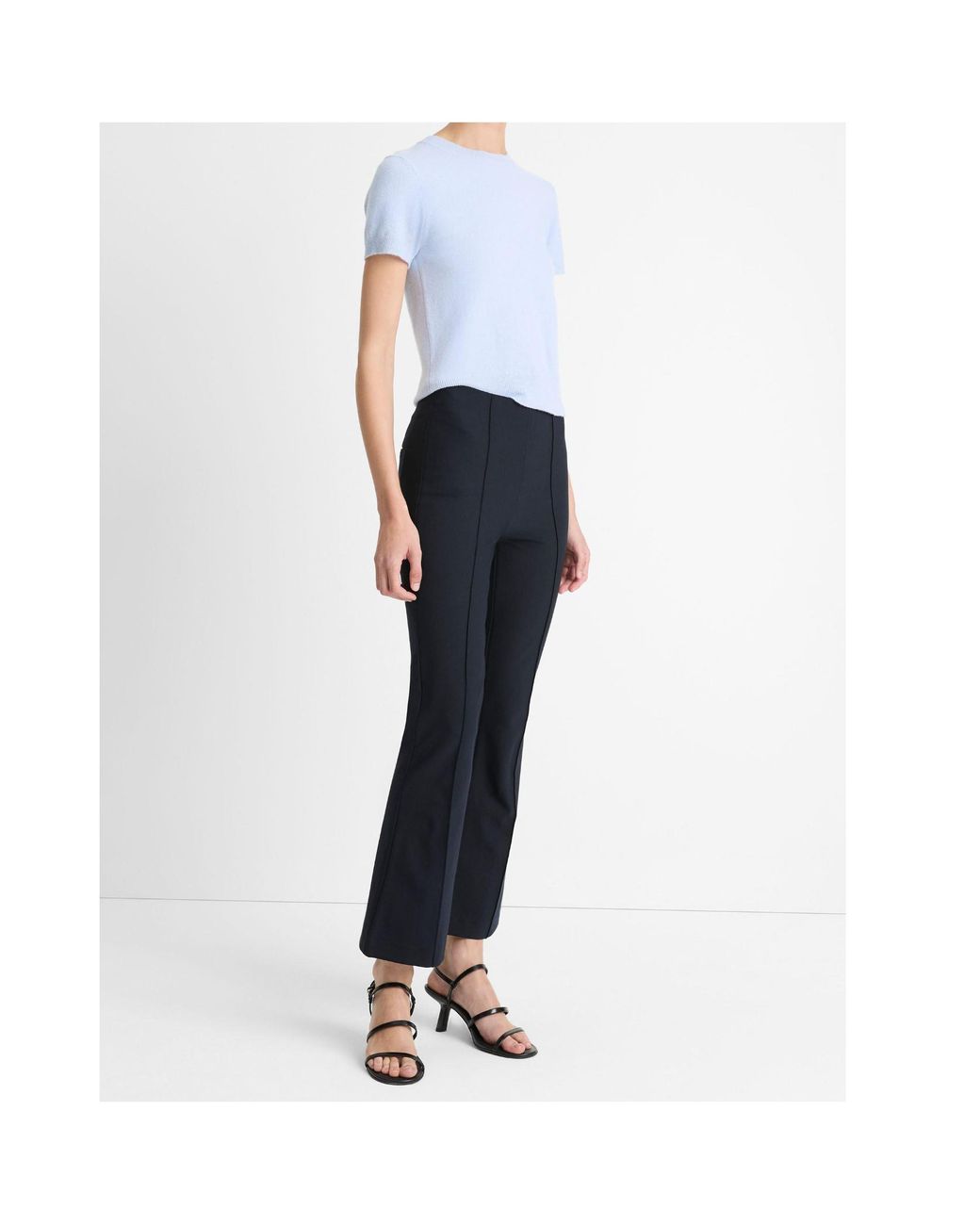 Vince Blue High-Waist Flared Pants