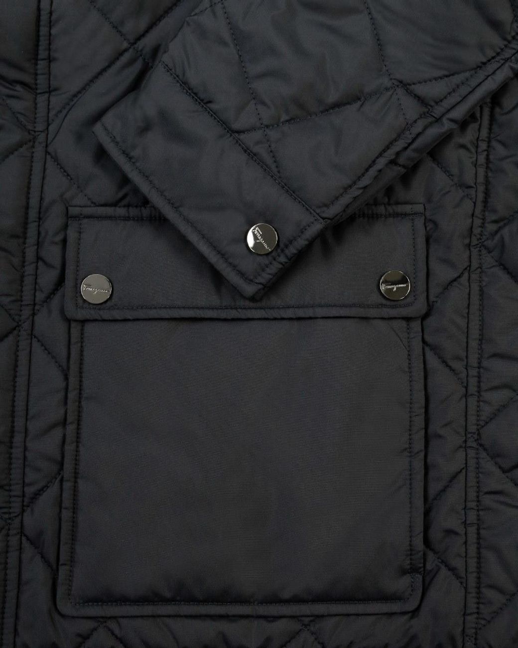 Ferragamo Gray Quilted Cotton Suit for men