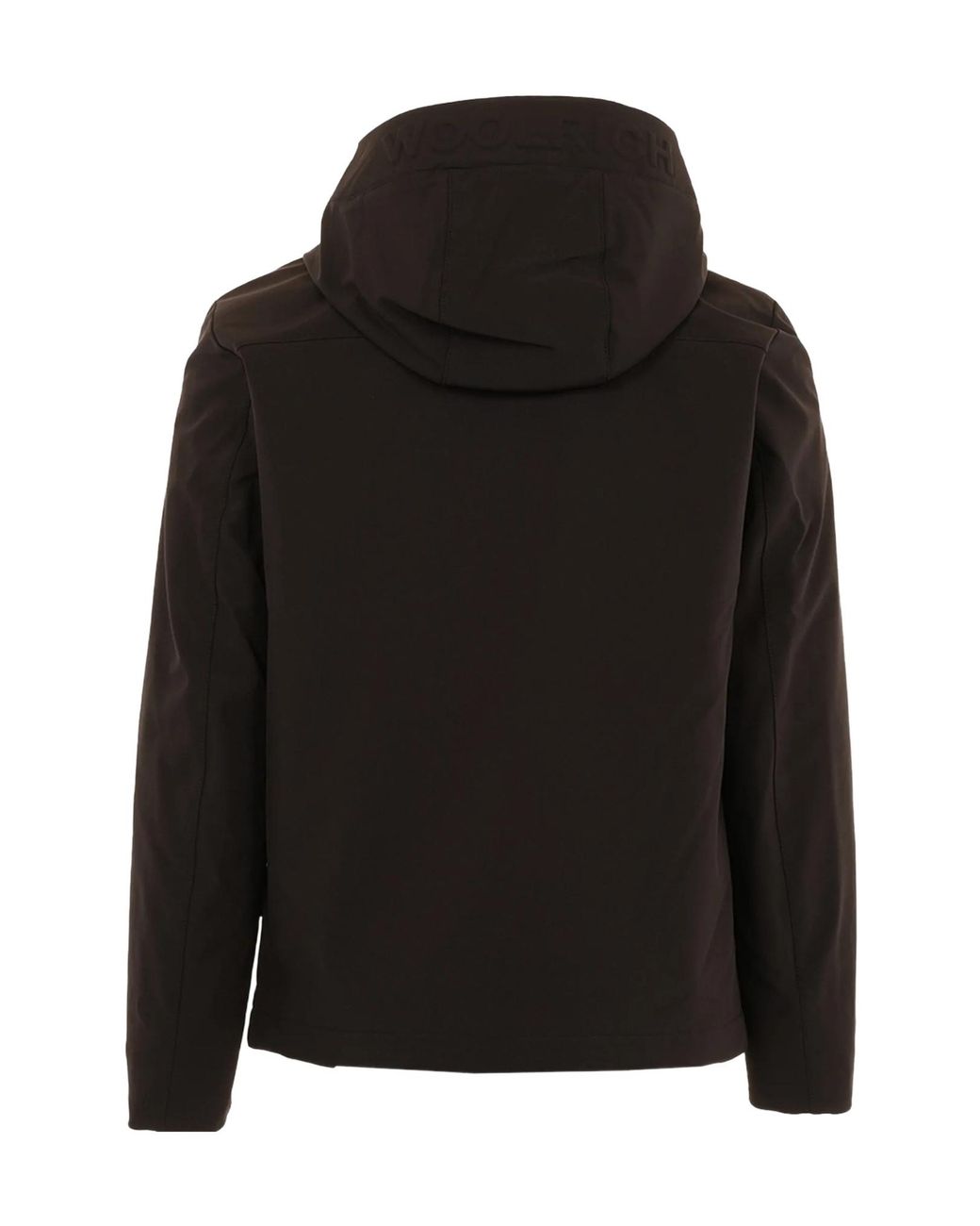 Woolrich Black Hooded Zip-Up Jacket for men