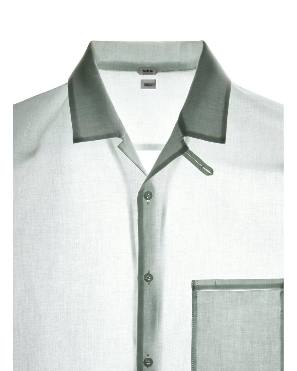 Post Archive Faction PAF White Vacation Short-Sleeve Pocket Shirt for men
