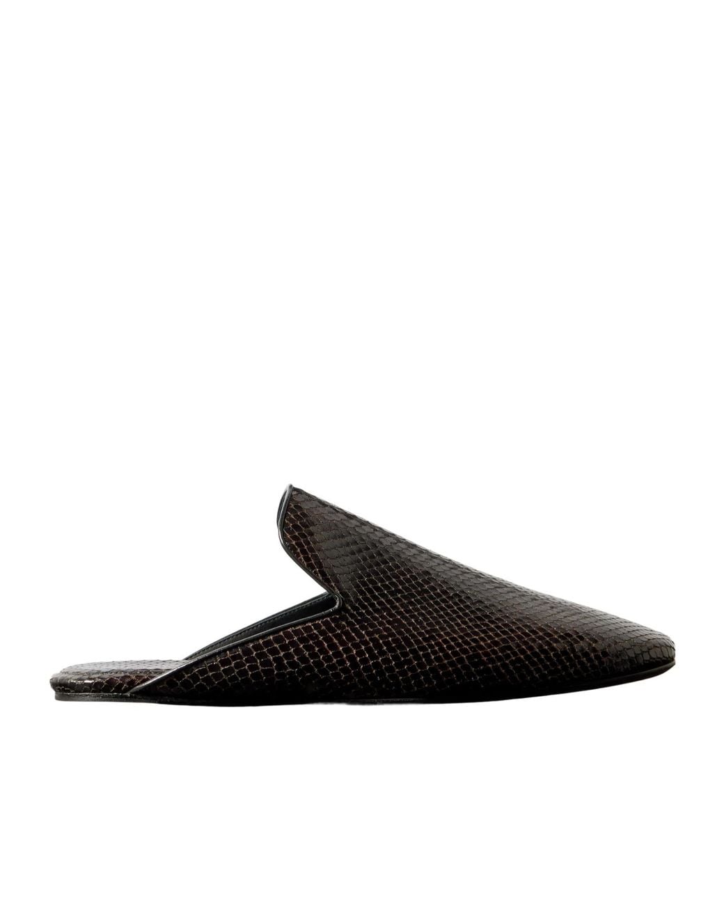 Dries Van Noten Black Round-Toe Mules