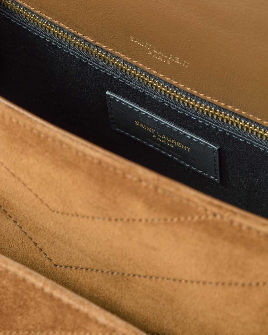 Saint Laurent Brown Monogram Quilted Shoulder Bag