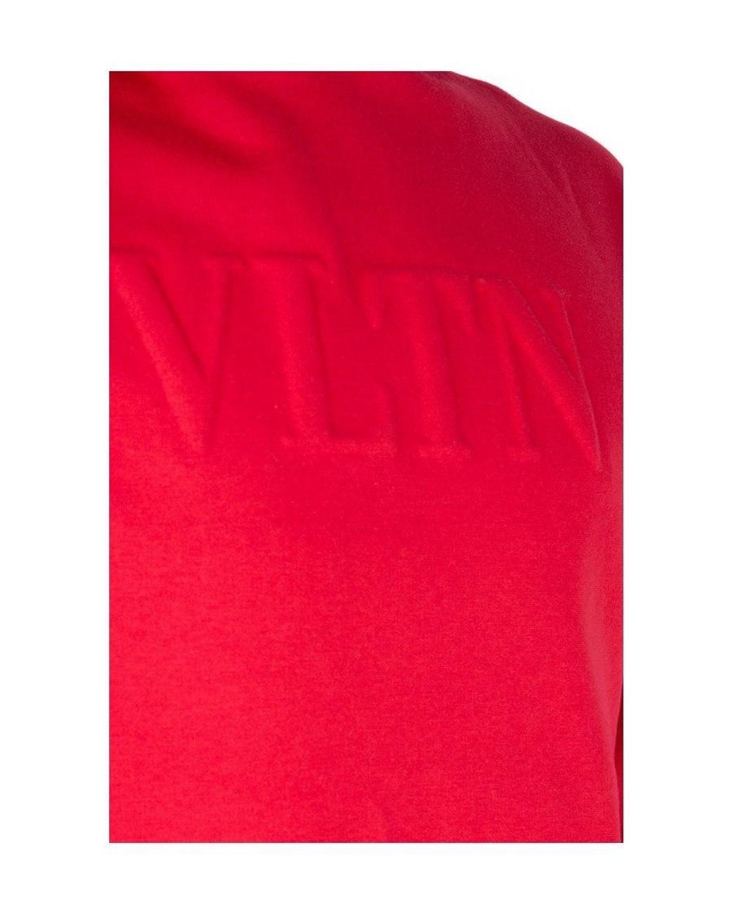 Valentino Red Vltn Motif Hoodie for men