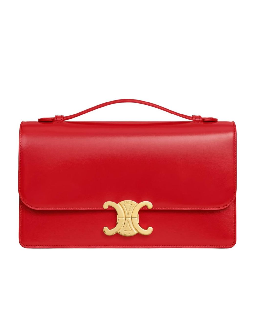 Céline Red Medium Triomphe Folio