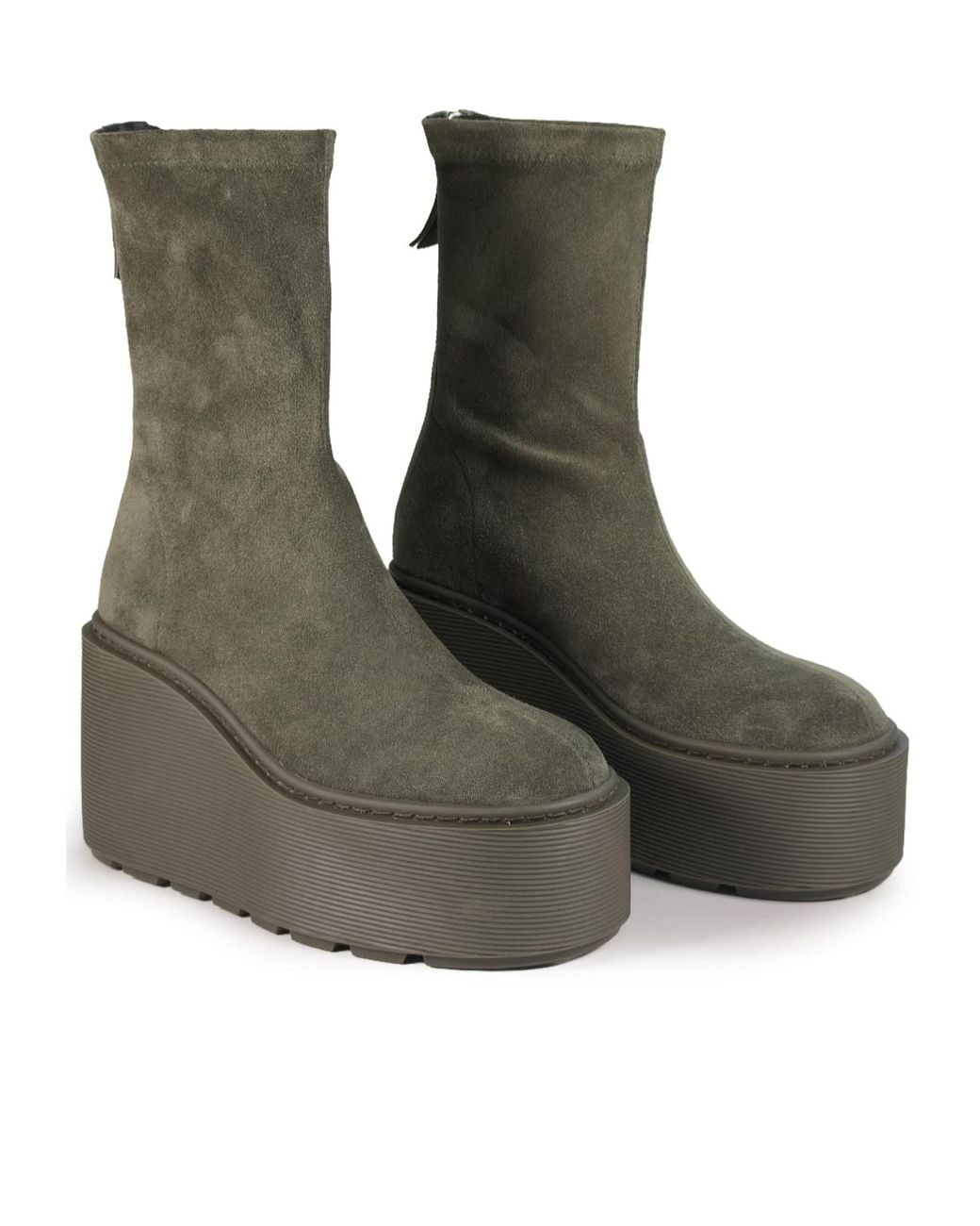 Vic Matié Green Platform Zip-Up Boots