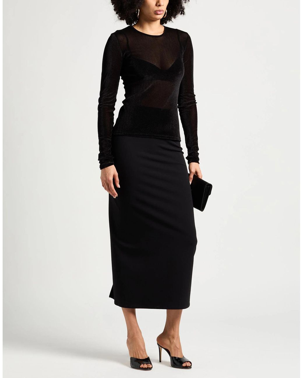 Max Mara Black Long Sleeves Tops
