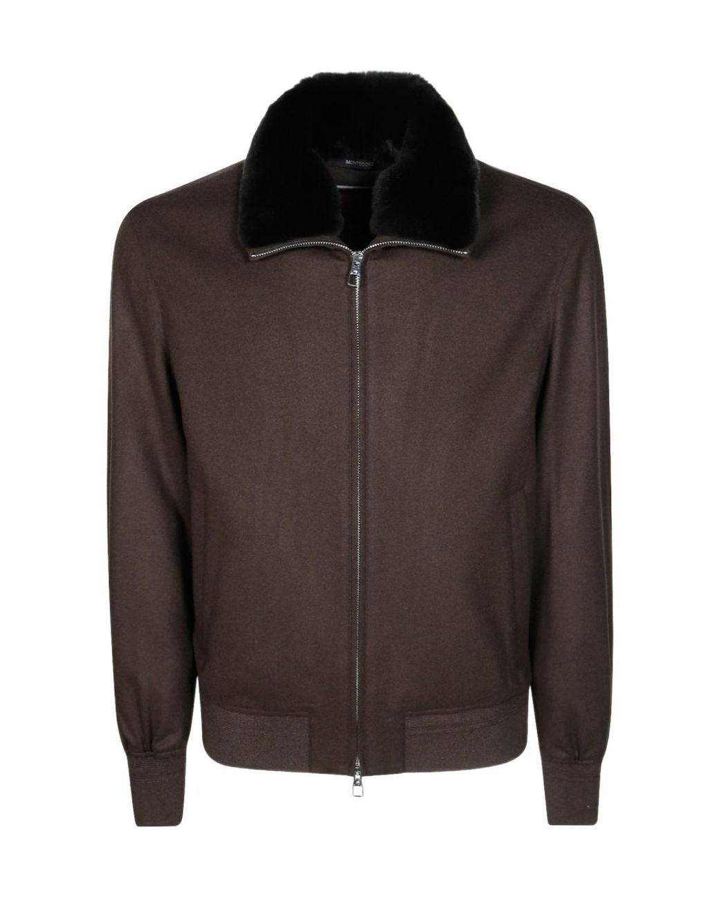 Montecore Black Funnel-Collar Zip Jacket for men